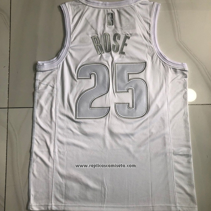 Camiseta Detroit Pistons Derrick Rose #25 MVP Blanco